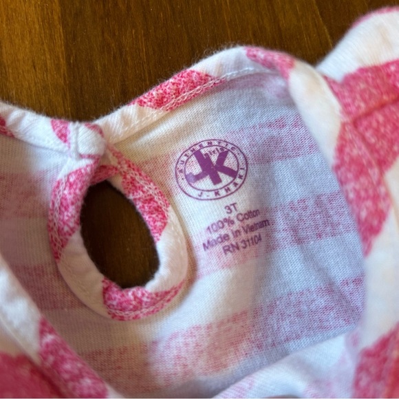 J. Khaki Girls 3T Dress | Patchwork Floral & Dot Print Boutique Style - Picture 2 of 6